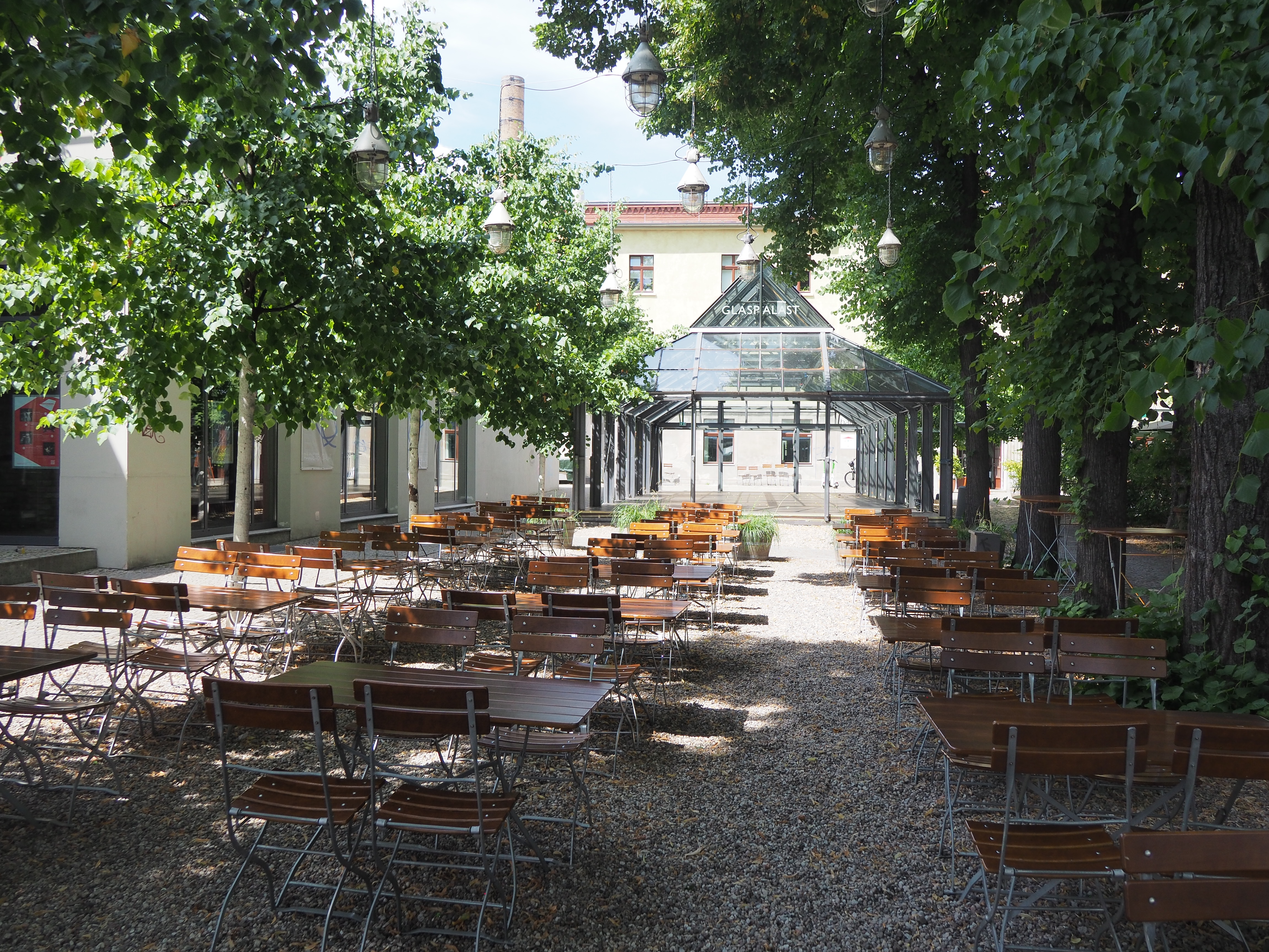 Biergarten und Glaspalast